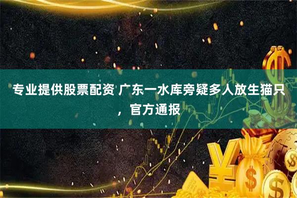 专业提供股票配资 广东一水库旁疑多人放生猫只，官方通报